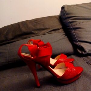 RED COLIN STUART 5 INCH HEELS
